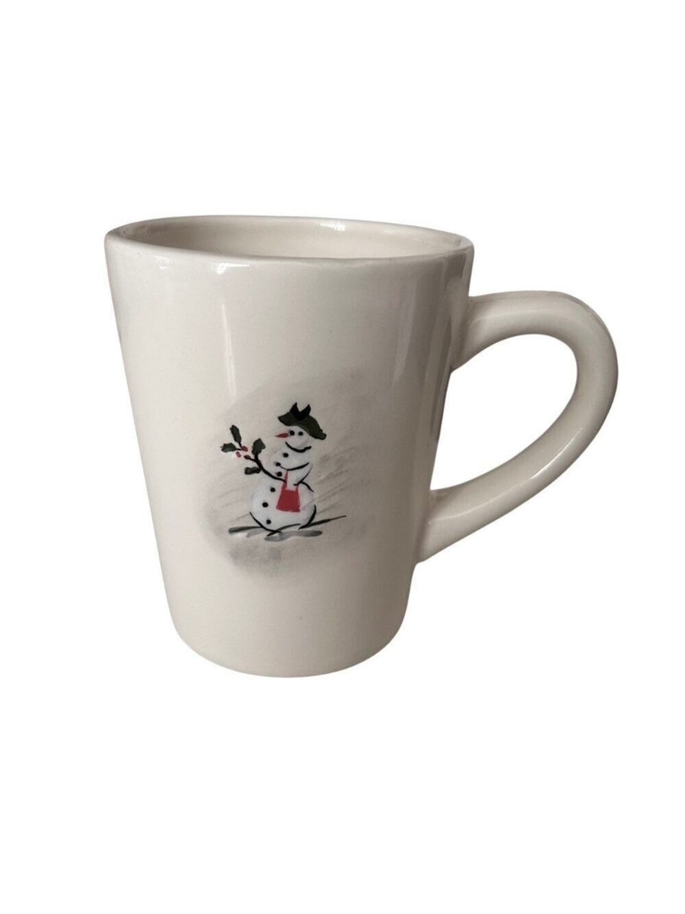 Williams Sonoma Holiday Snowman Holly Mug